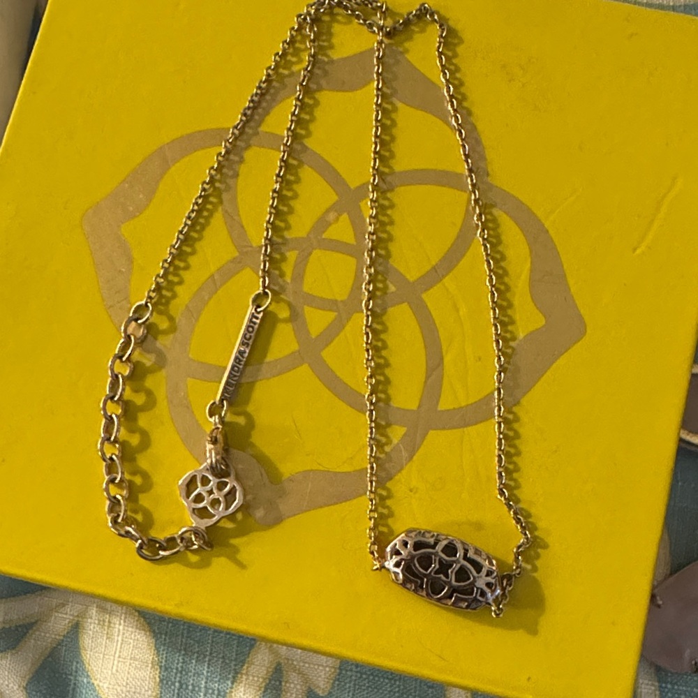 Kendra Scott Gold Druzy Bar Necklace - Picture 4 of 4